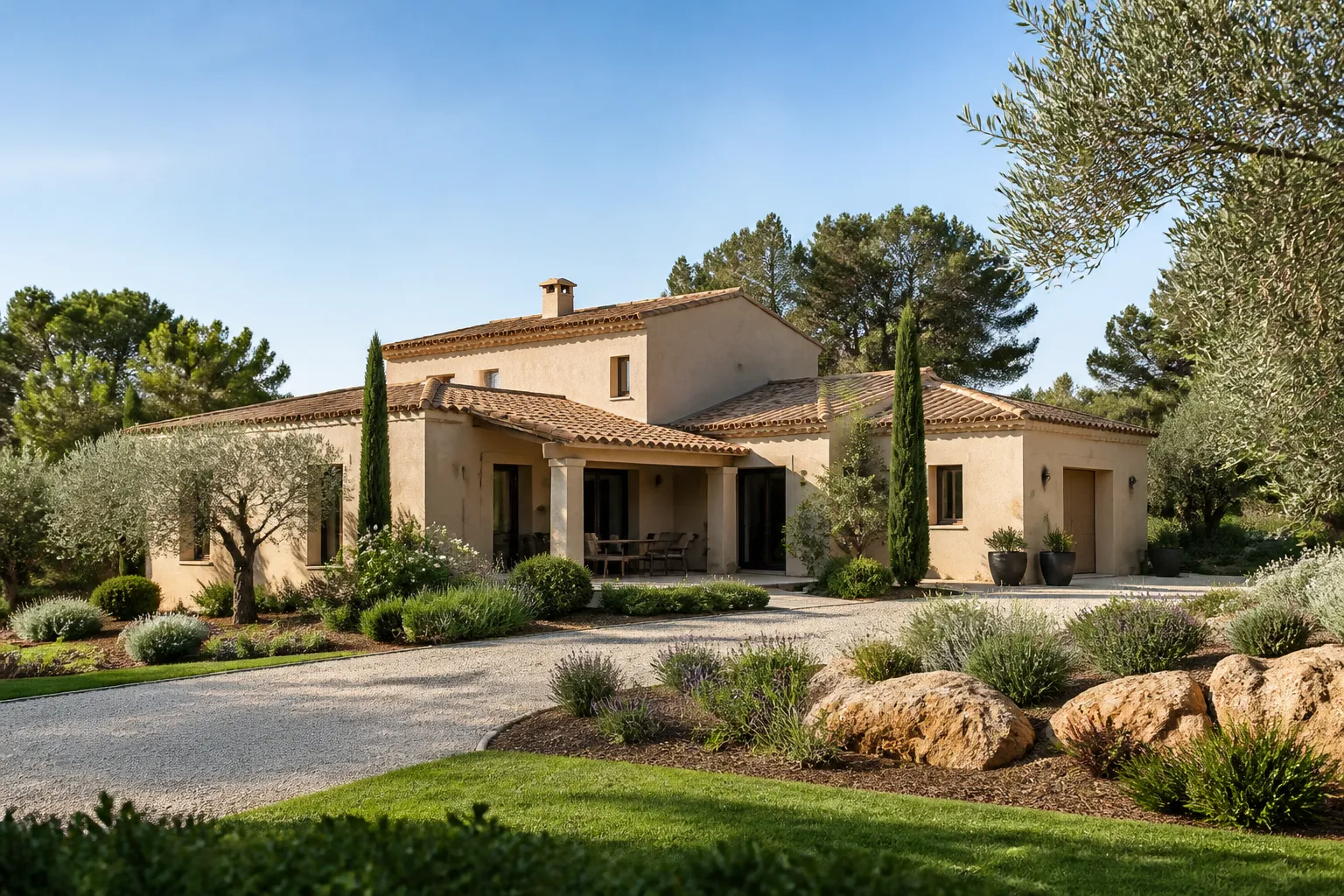 Maison individuelle neuve, Provence