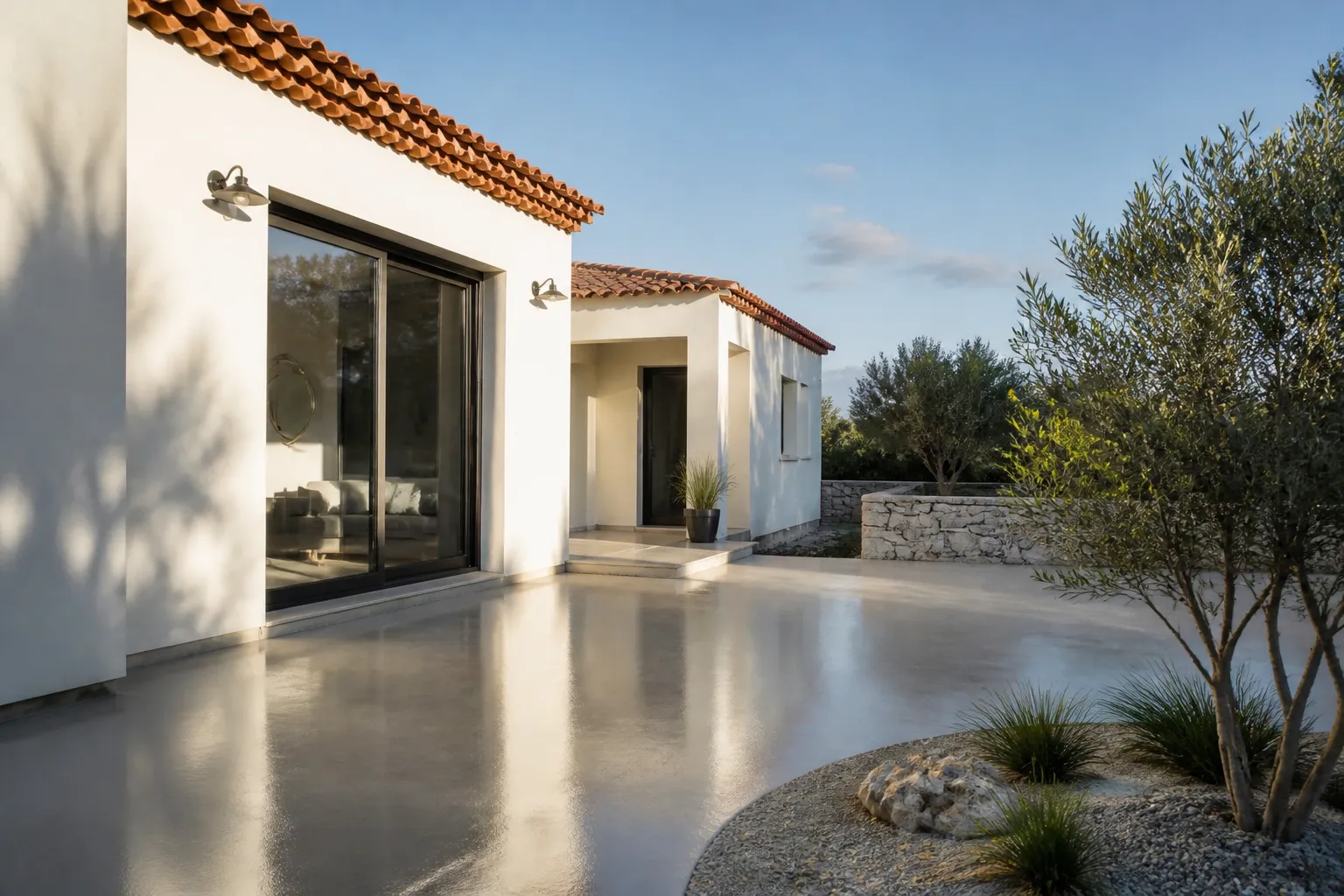 Chape fluide coulee sur plancher chauffant dans une maison neuve, Tournefeuille
