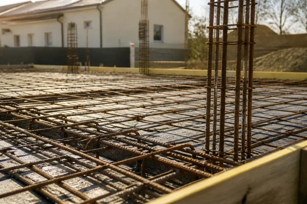 Ferraillage photographie au smartphone sur un chantier